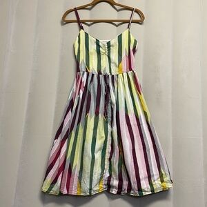 Odille Anthropologie Women’s Dress Size 2 Ikat Colorful Whimsical Boho Artsy